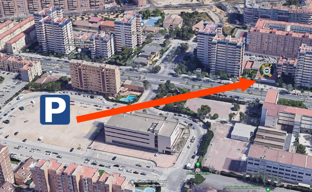 Ubicación Academia Guardia Civil CENTRO en Alicante